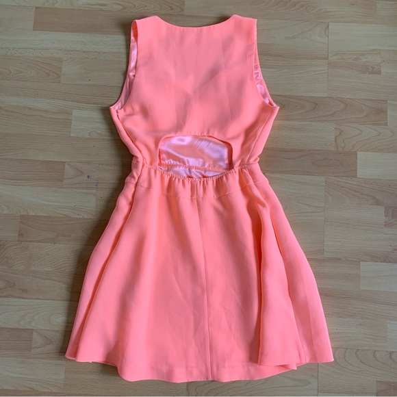 GUESS Neon Orange Cocktail Prom Dress Women’s Size 4 - Picture 2 of 8